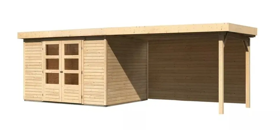 Dřevěný zahradní domek ASKOLA 5 s přístavkem 280 Lanitplast