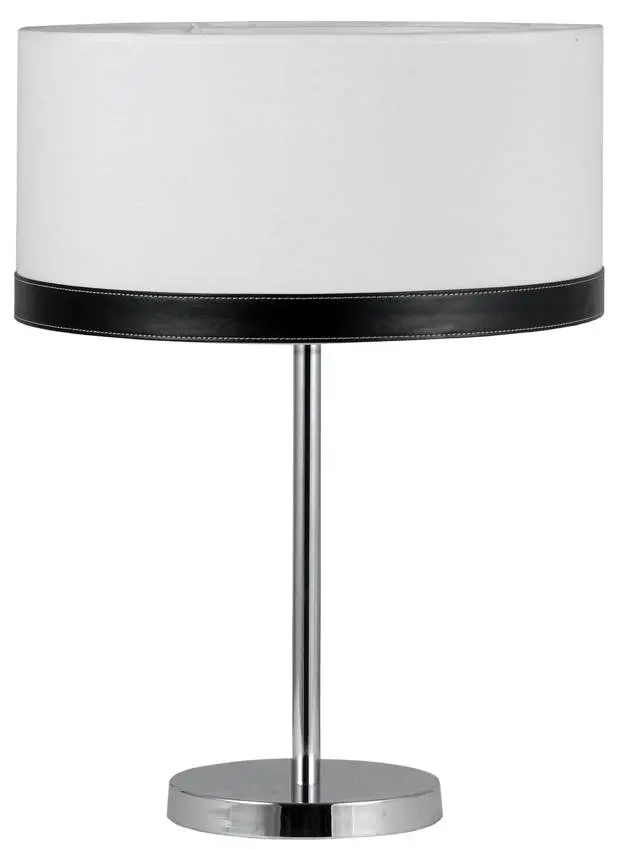 Stolní lampa chrom plátno/kůže Tida
