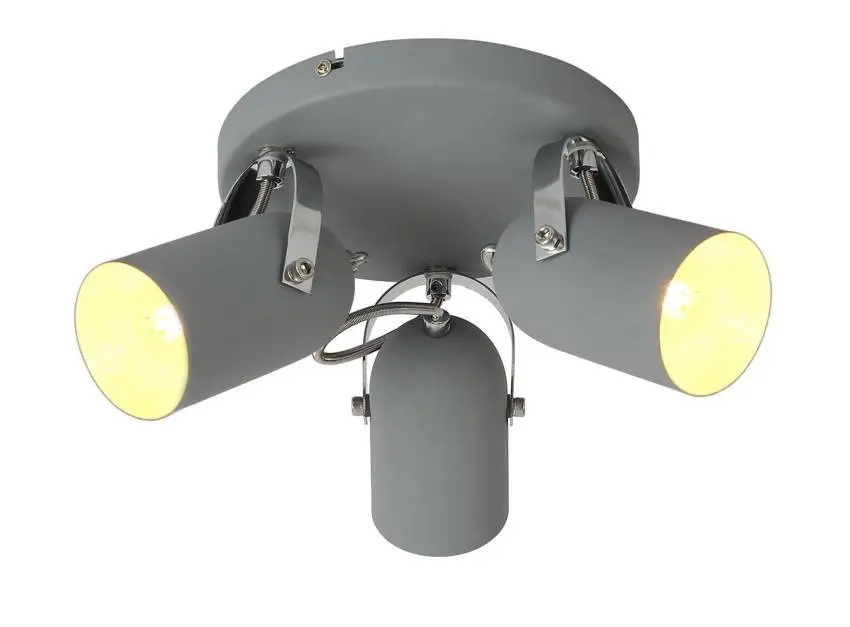 Stropní svítidlo 3X40W E14 šedé ŠEDÉ