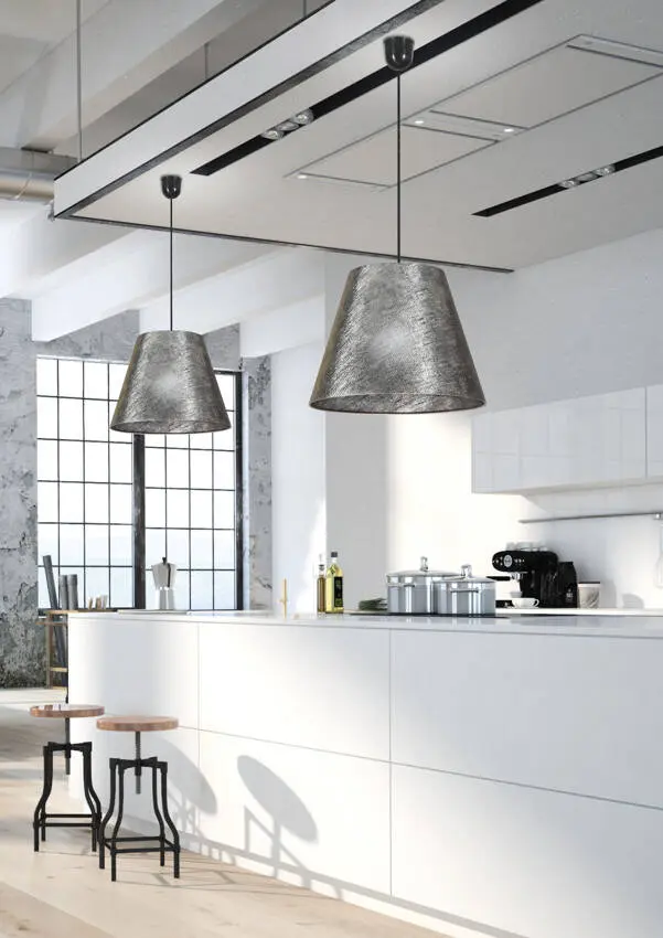Závěsná stropní lampa 1X60W E27 stříbrná PLATINO