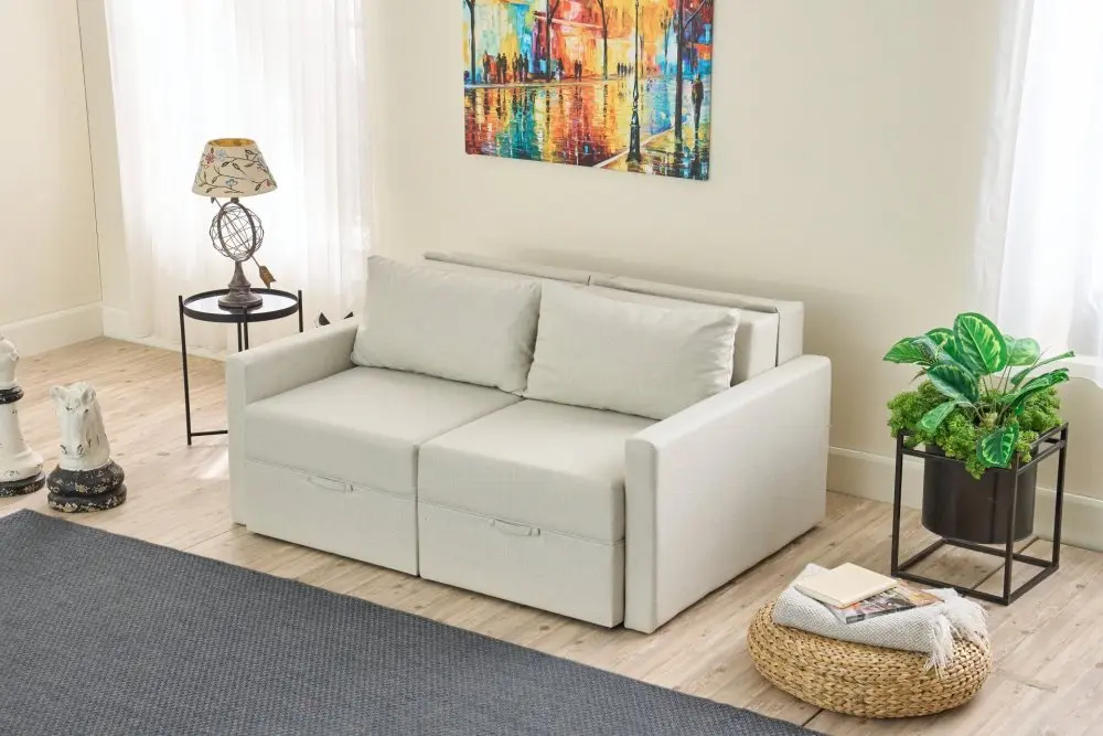 Dvoumístná rozkládací pohovka Saros - Cream