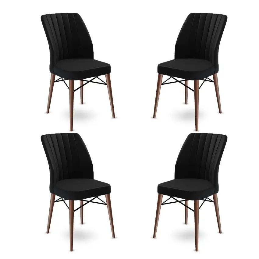 Sada židlí (4 kusy) Flex - Black, Brown