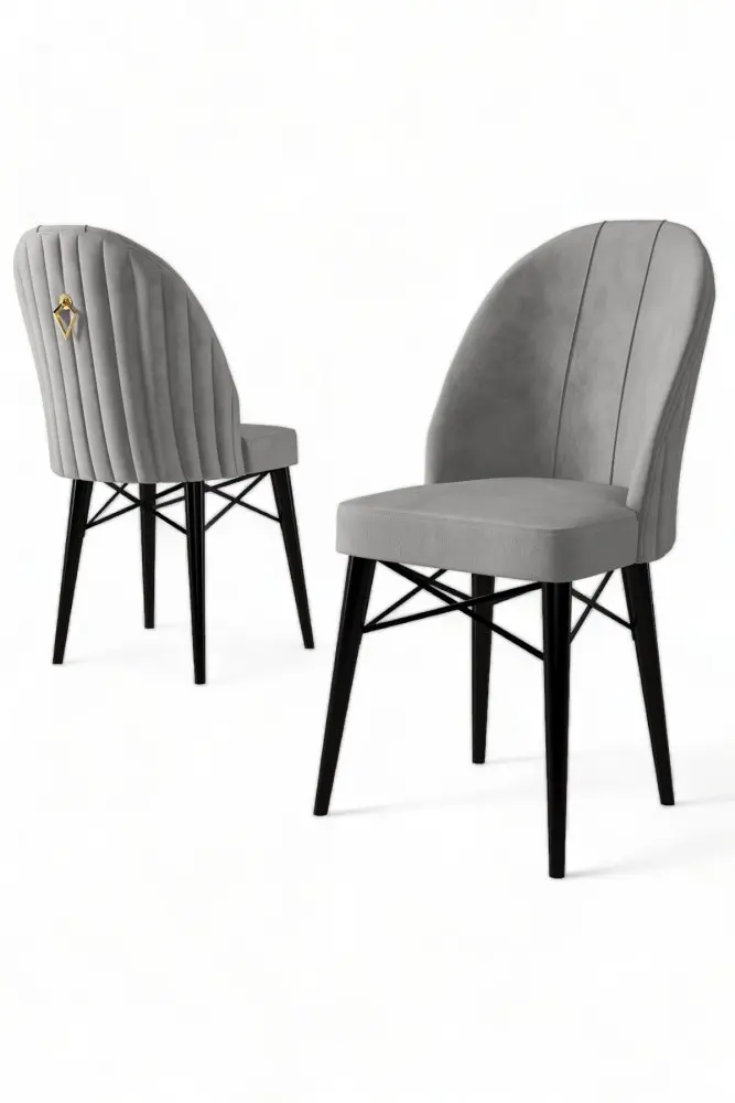Sada židlí (6 kusů) Ritim - Grey, Black