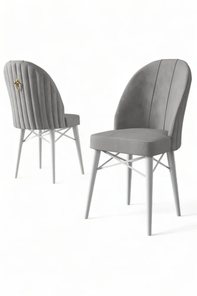 Sada židlí (6 kusů) Ritim - Grey, White