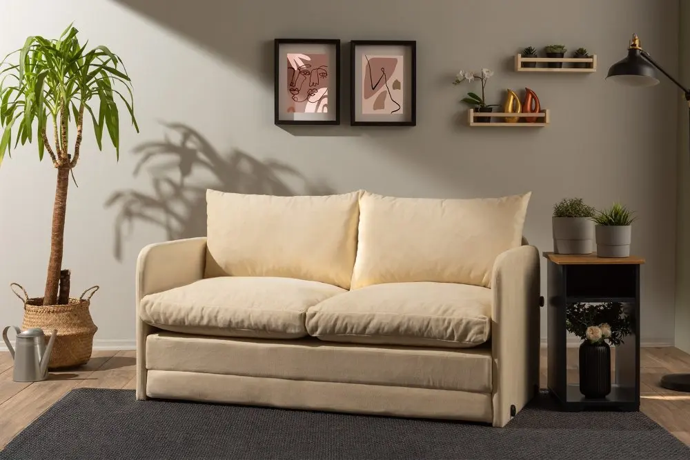 Dvoumístná rozkládací pohovka Saga XL 2-Seater - Cream