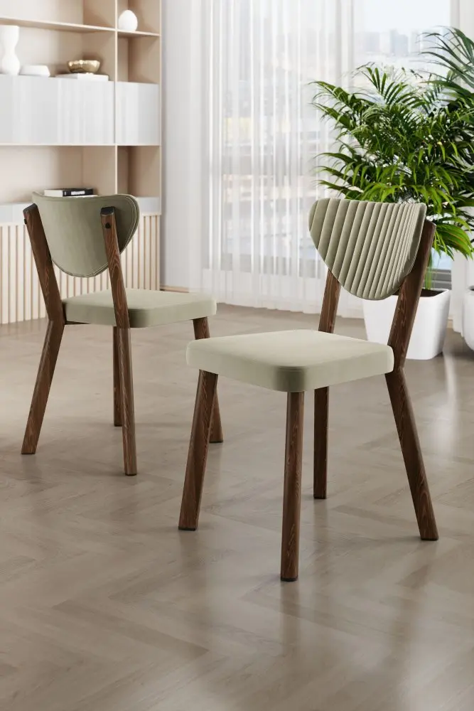 Sada židlí (4 kusy) Arfe - Cream, Brown