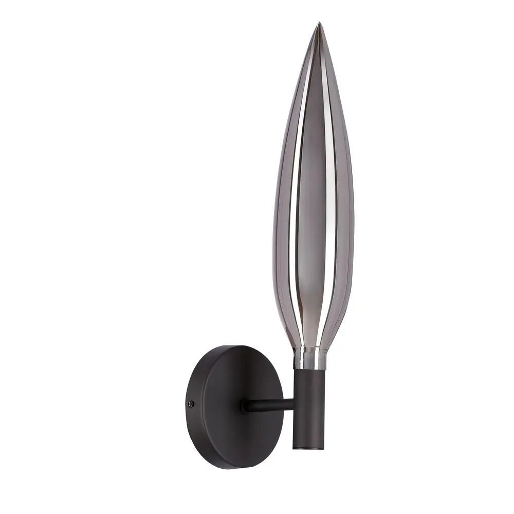 Kinkiet Nordic szklany szary dymiony 1x5W G9 do salonu