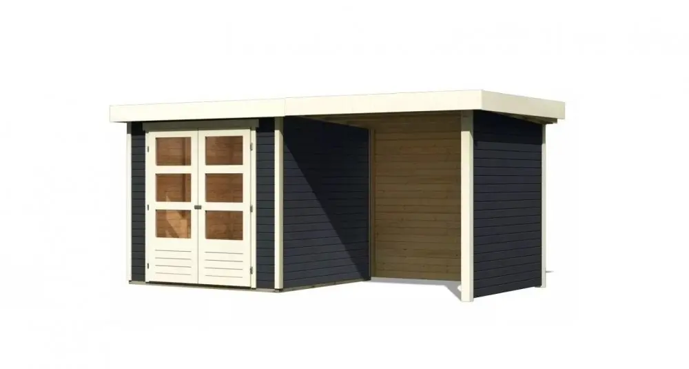 Dřevěný zahradní domek ASKOLA 2 s přístavkem 240 Lanitplast