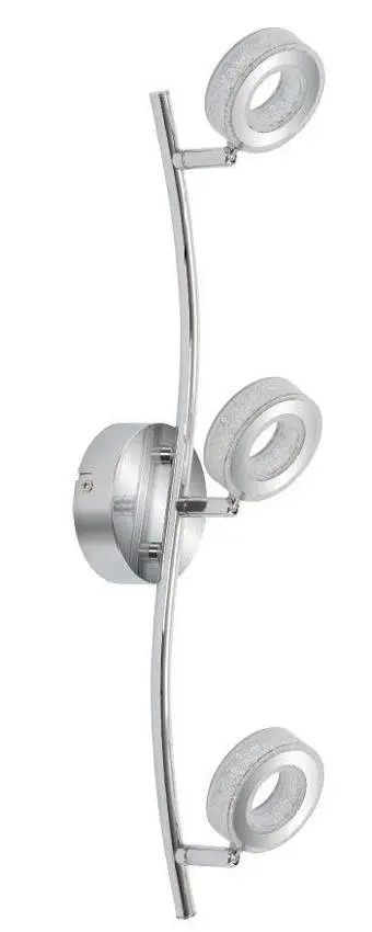 LED nástěnná lampa VINOLA CHROME 3000K