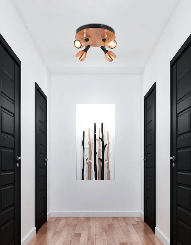 Stropní svítidlo plafond 4xGU10 měděné CROSS