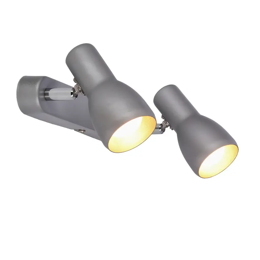 Nástěnná stropní lampa stříbrná 2x40W Picardo