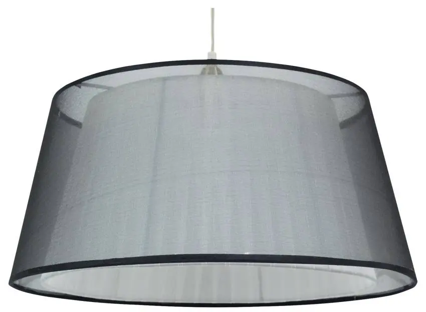 Závěsná lampa 1xE27 45cm černá CHARLIE