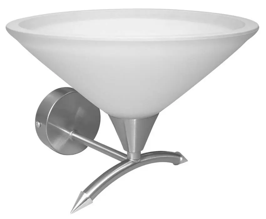Nástěnná lampa saténově niklové stínidlo ze skla 60W E27 Helia