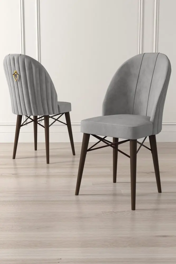 Sada židlí (4 kusy) Ritim - Grey, Brown