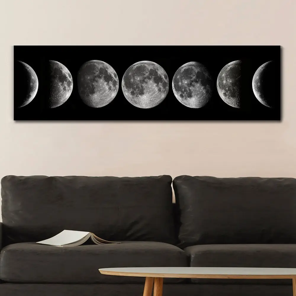 Hanah Home Obraz Fáze měsíce 120x50 cm