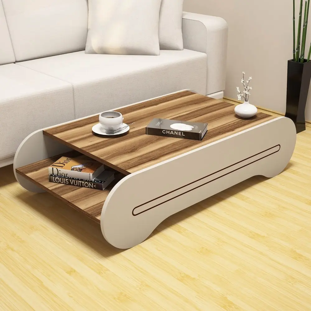 Hanah Home Konferenční stolek COOL ořech krémový
