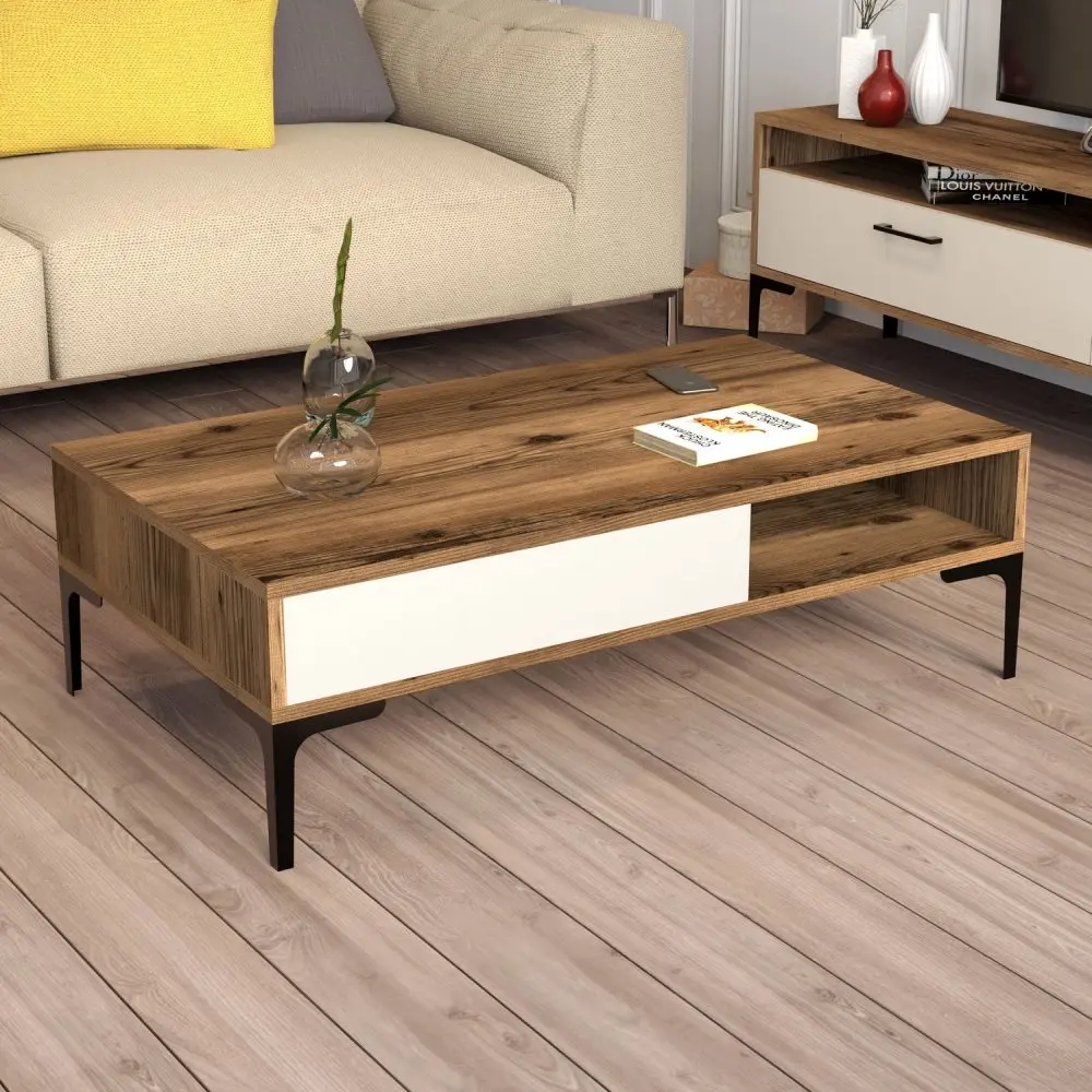 Hanah Home Konferenční stolek ISTANBUL ořech krémový
