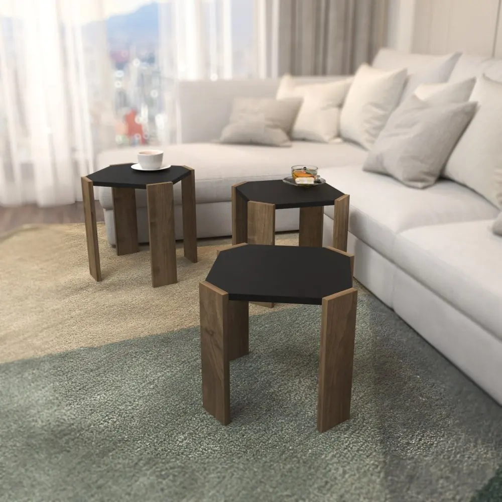 Konferenční stolek Lori - Anthracite, Walnut