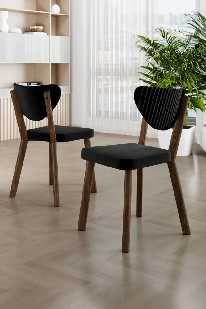 Sada židlí (6 kusů) Arfe - Black, Brown