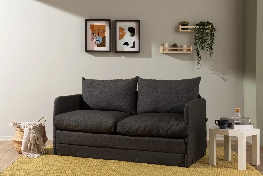 Dvoumístná rozkládací pohovka Saga XL 2-Seater - Dark Grey