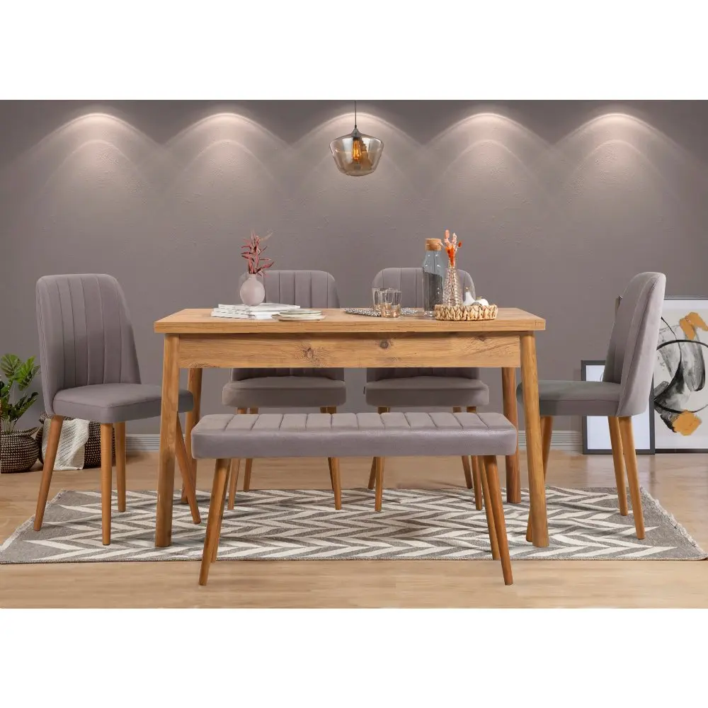 Set stolu a židlí (6 kusů) Costa Atlantic Grey