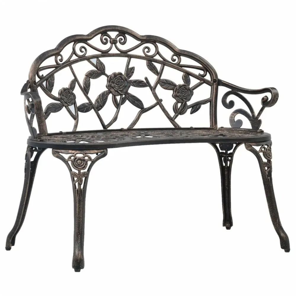 vidaXL Bistro lavice 100 cm bronzová litý hliník - 11461.47859