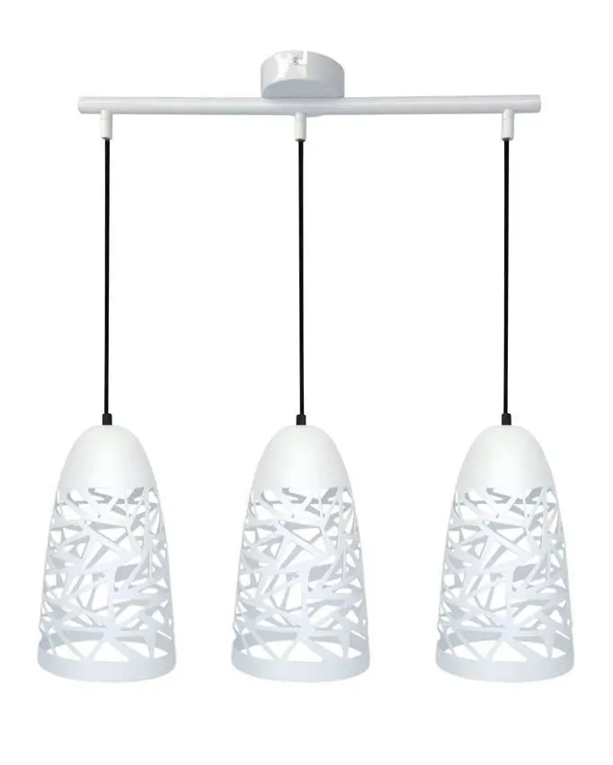 Závěsná lampa bílá 3xE27 59cm SABRIN