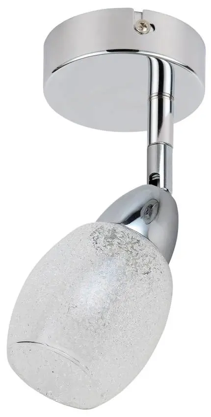 Nástěnné svítidlo 1X6W SMD kulatá hlava s vyměnitelným stínidlem, chrom/čiré, RICO