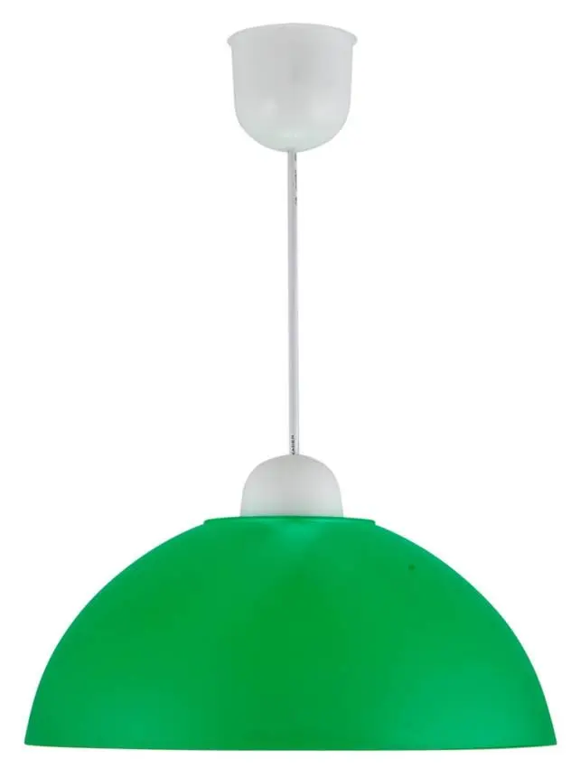 Stropní lampa závěsná slídový plast e27 zelená akce