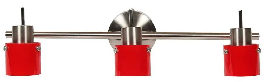 Stropní svítidlo Červený pásek 3X50W G9, saténový nikl