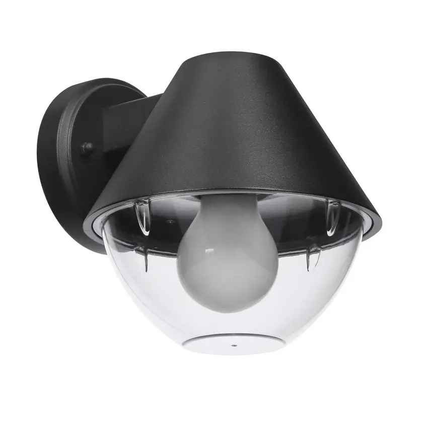 Nástěnná zahradní lampa Hendera 20,5x17,5 černá 1x40W E27 kuželové stínidlo IP44