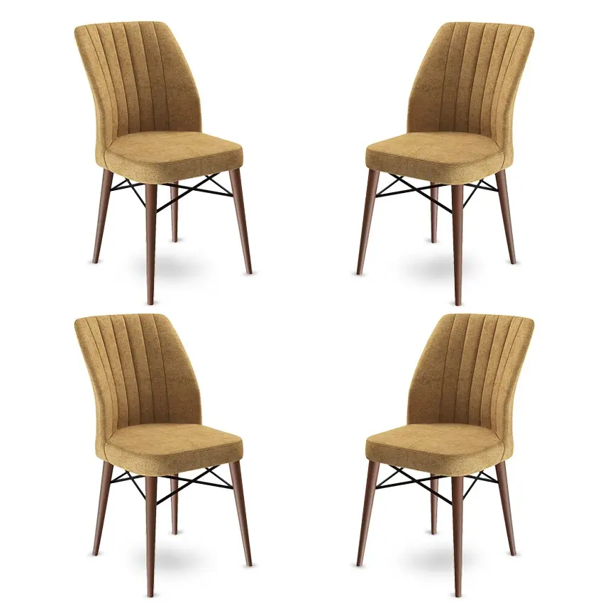 Sada židlí (4 kusy) Flex - Cappuccino, Brown