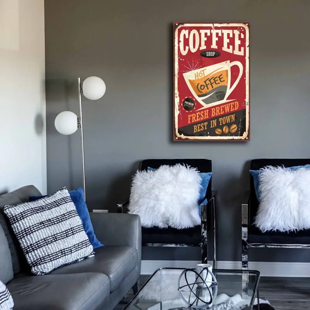 Wallity Obraz na plátně Vintage cedule – Coffee Shop