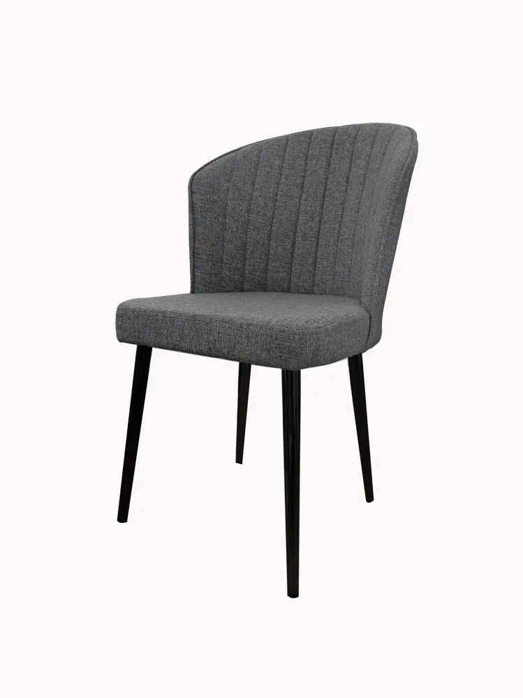 Sada jídelních židlí Rubi Grey and Black, 4 ks, 4 ks