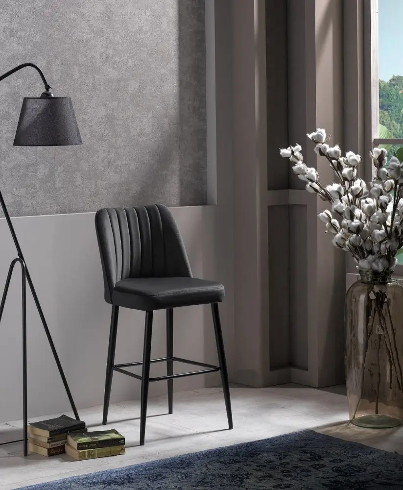 Sada barových židlí Vento Anthracite and Black, 4 ks, 4 ks