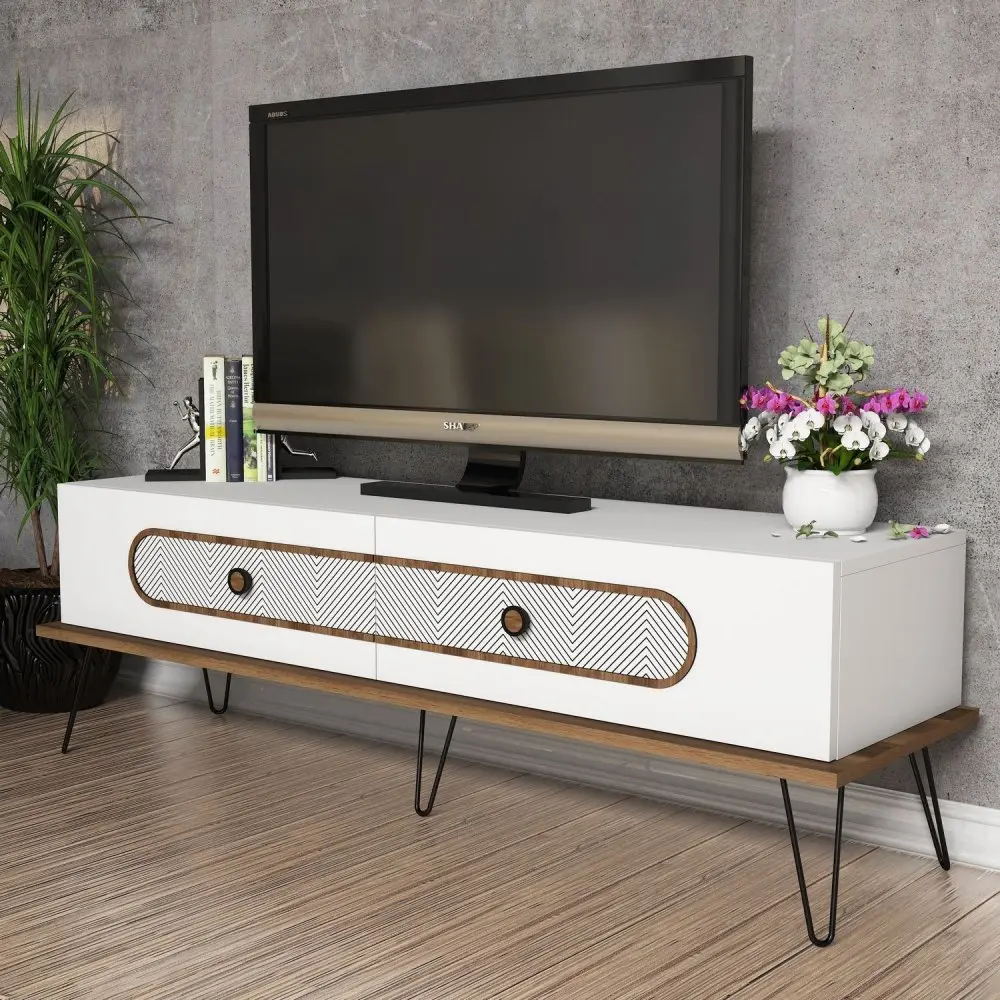Hanah Home Televizní stolek EKOL bílá