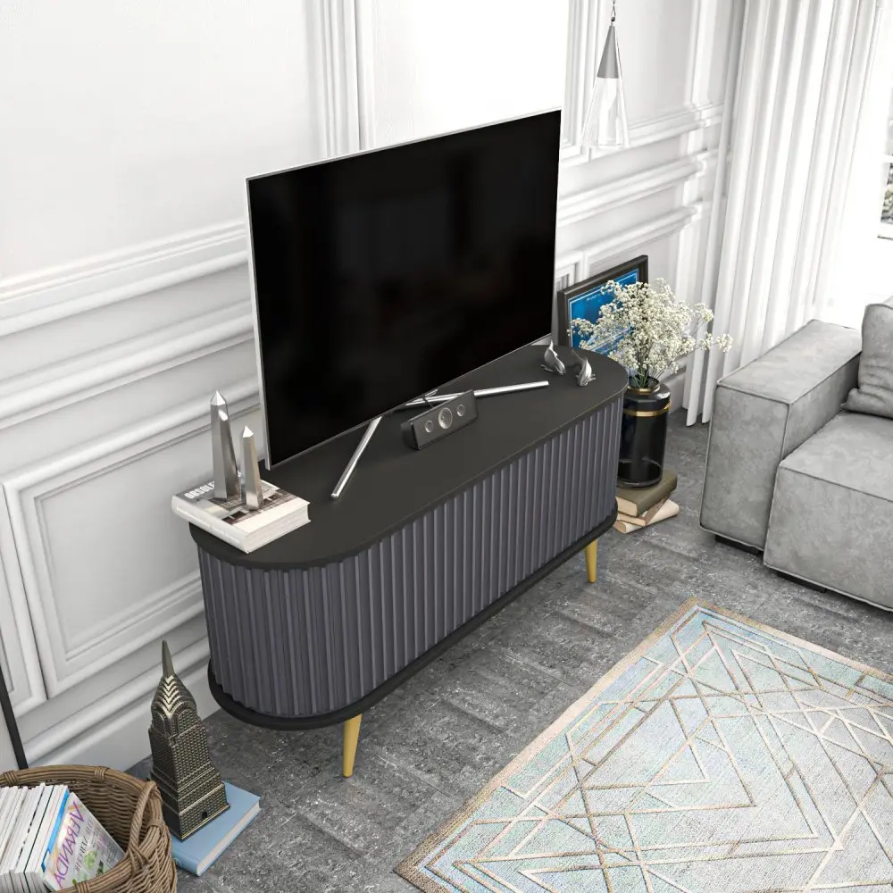 TV stolek Stor - Black, Anthracite