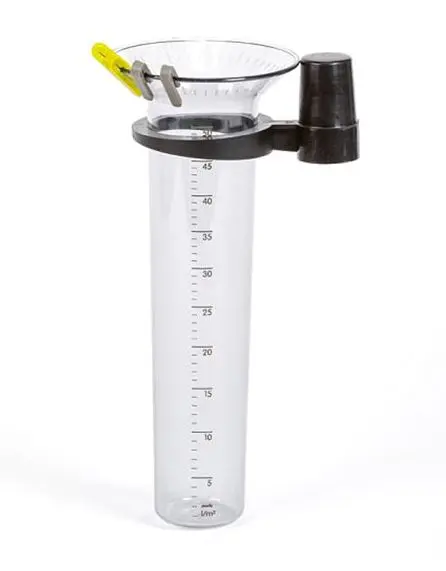 Srážkoměr s držákem a časosběrným ukazatelem 22 cm
