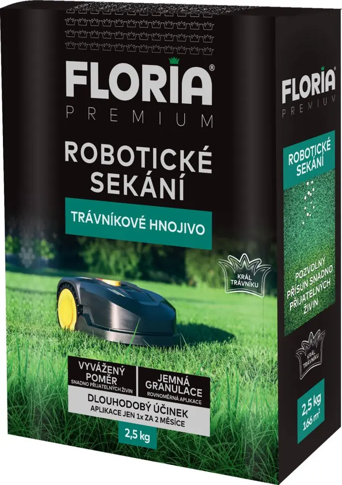 AGRO CS FLORIA PREMIUM trávníkové hnojivo pro robotické sekání 2,5 kg