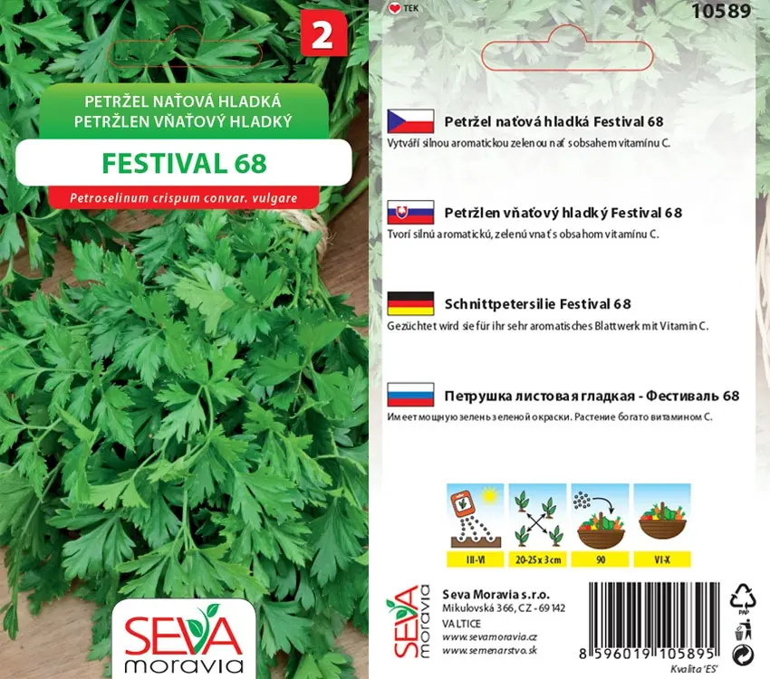 10589 Petržel nať. hladká Festival 2g / 2502
