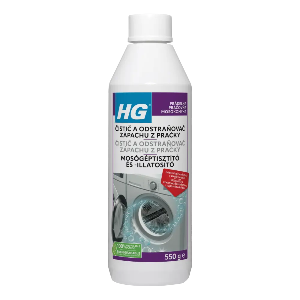 HG čisticí prostředek pro odstranění zápachu z pračky 550 g