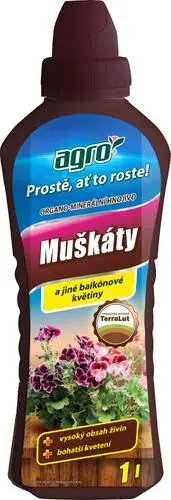 Organo-minerální kapalné hnojivo na muškáty 1 l
