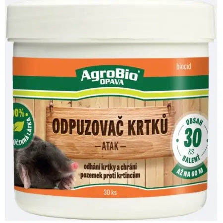 AgroBio ATAK Odpuzovač krtků 30 ks