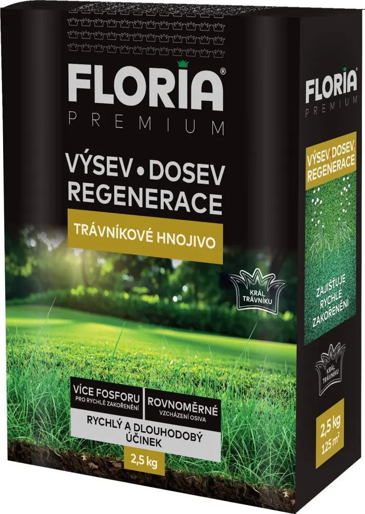 AGRO CS FLORIA PREMIUM trávníkové hnojivo pro výsevy, dosevy a regeneraci 2,5 kg