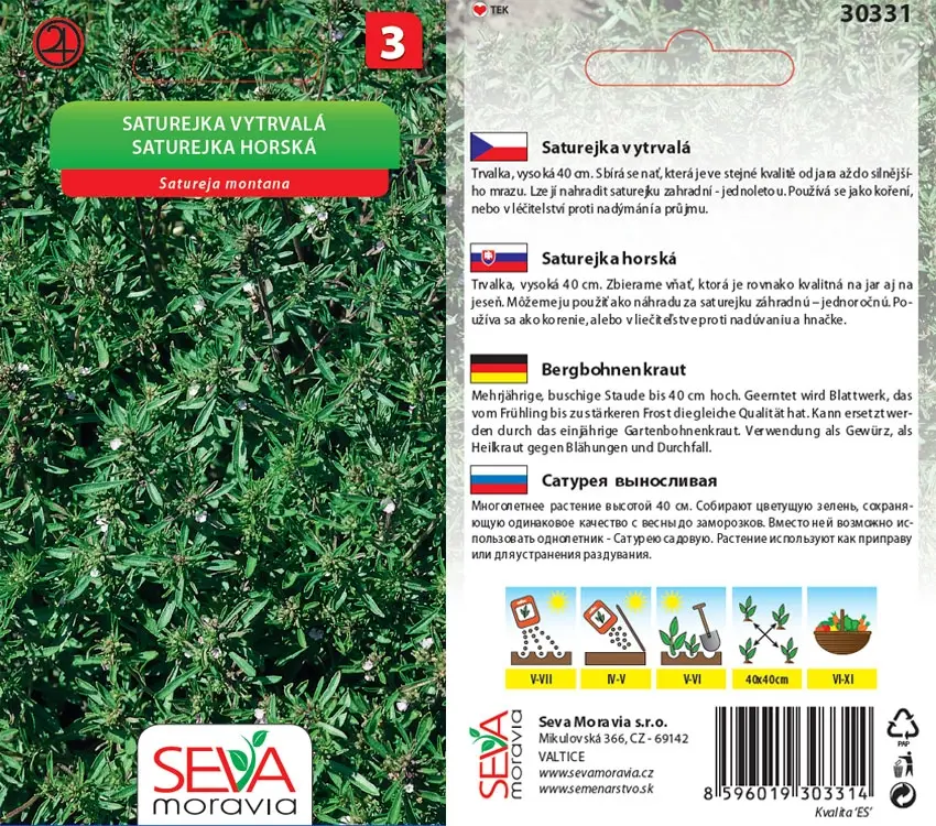 Saturejka Vytrvalá horská (Satureja montana)