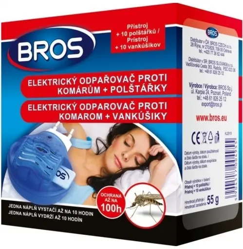 Bros Elektrický odpařovač proti komárům polštářky 10 kusů