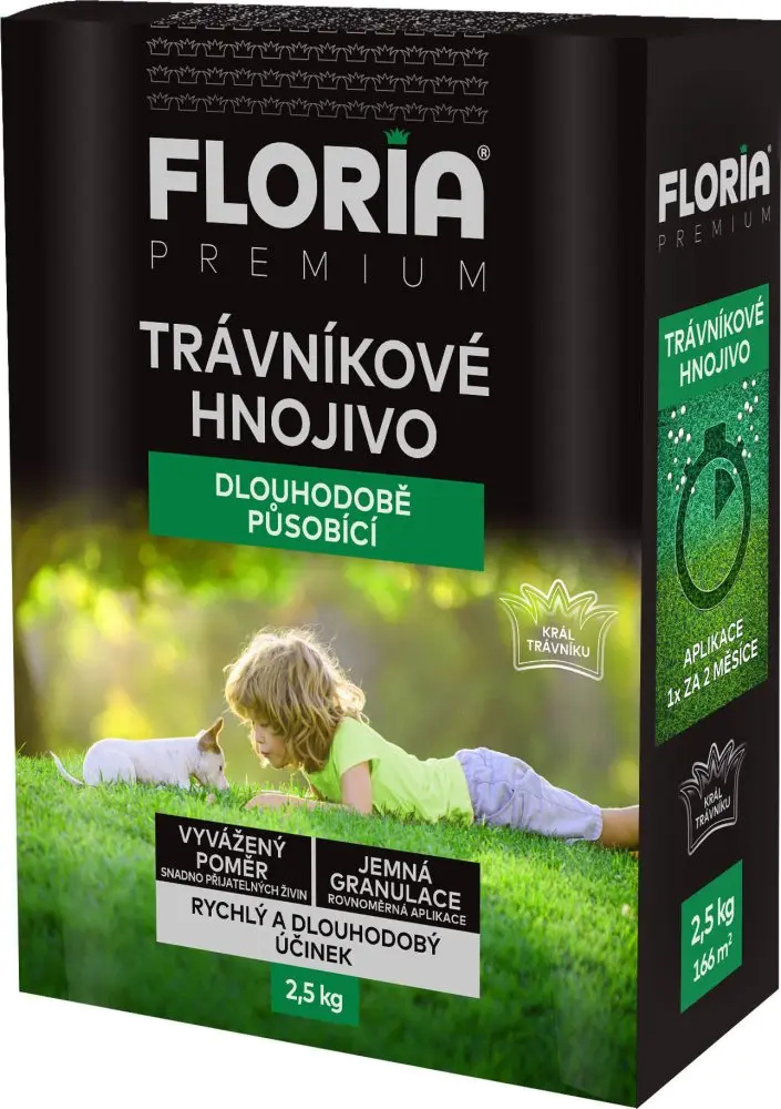 AGRO CS FLORIA PREMIUM trávníkové hnojivo dlouhodobě působící 2,5 kg