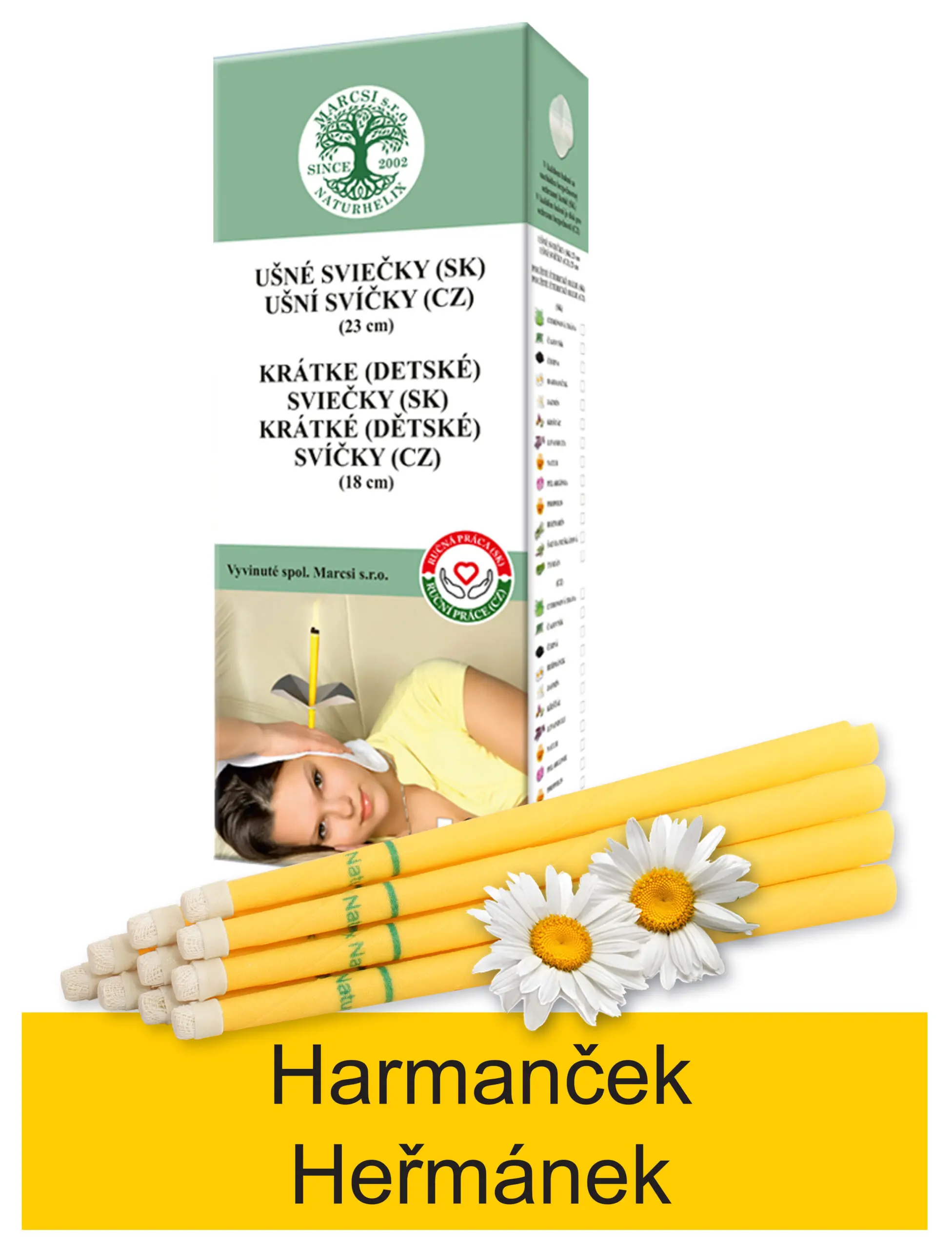 NaturheliX® Ušní svíčky HEŘMÁNEK (set 6)