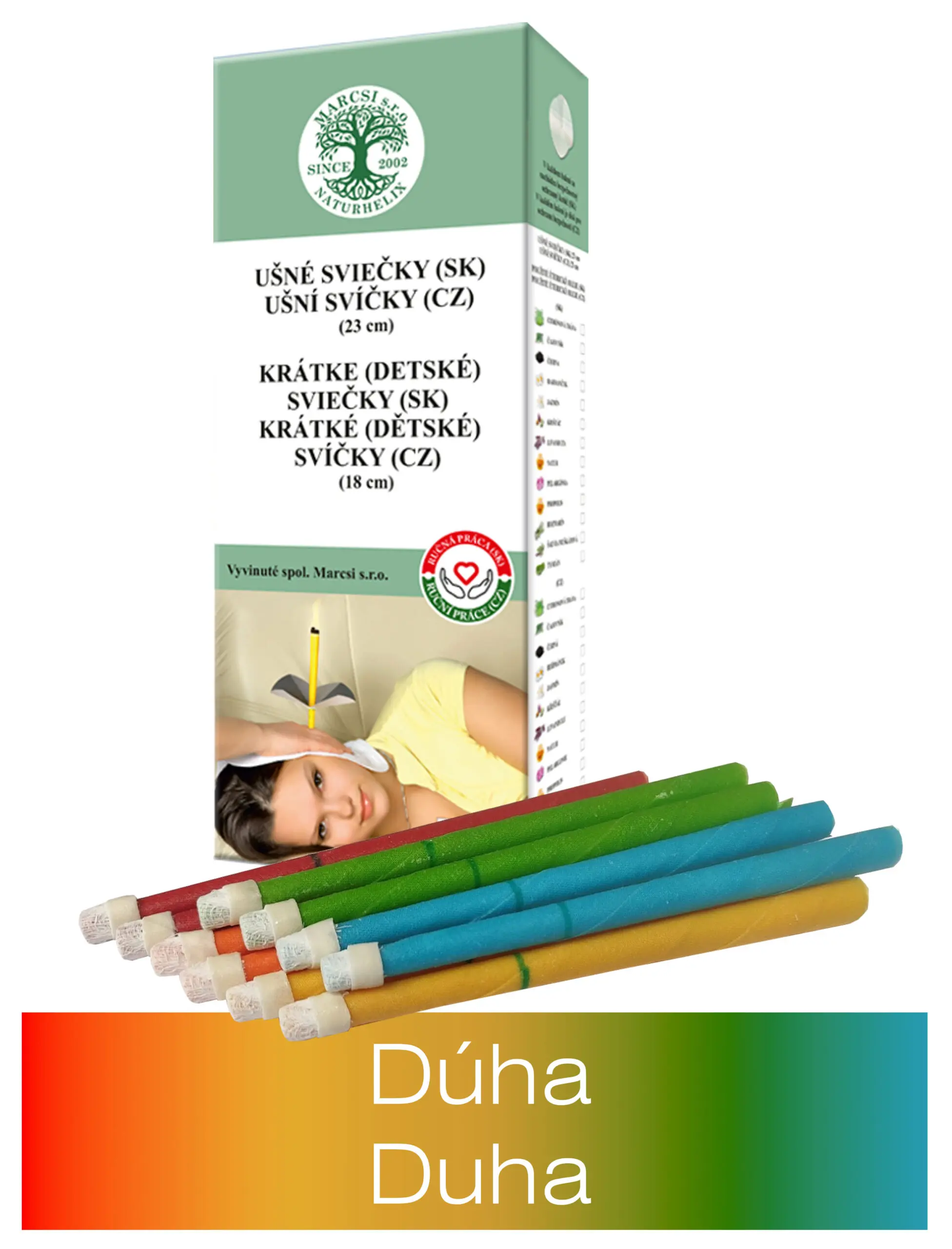 NaturheliX® svíčky dětské Duha (10 ks)