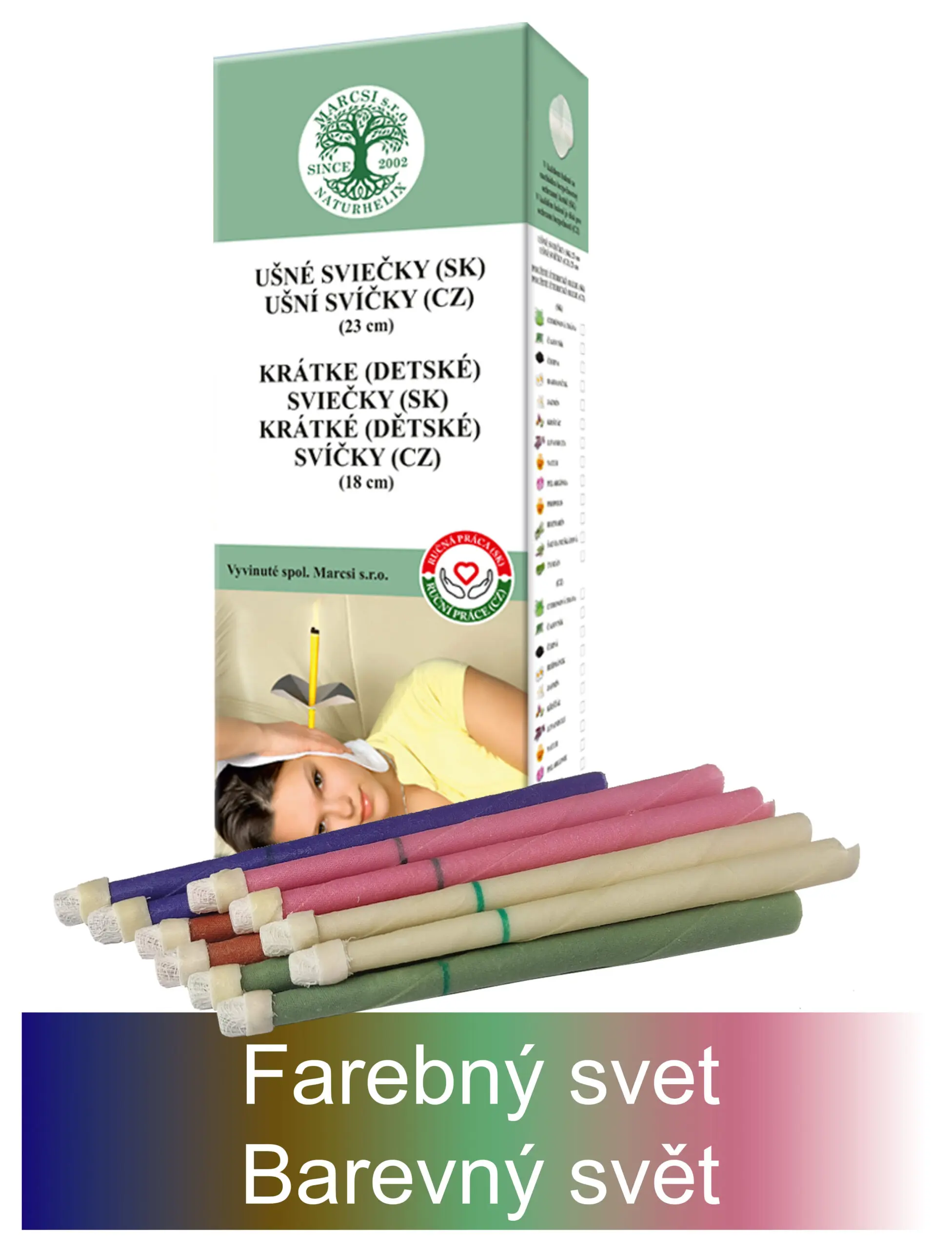 NaturheliX® dětské svíčky BAREVNÝ SVĚT (10 ks)